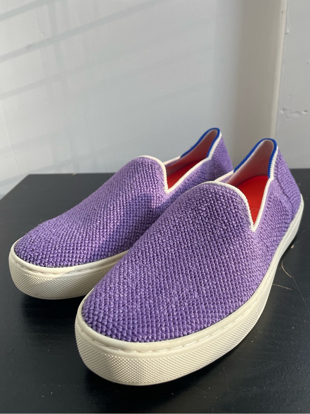 Rothy’s The Slip-on Sneaker Amethyst Terry Purple Size 6 Casual Workwear Comfort
